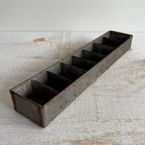 Vintage Metal Multi-Compartment Thin Storage Box